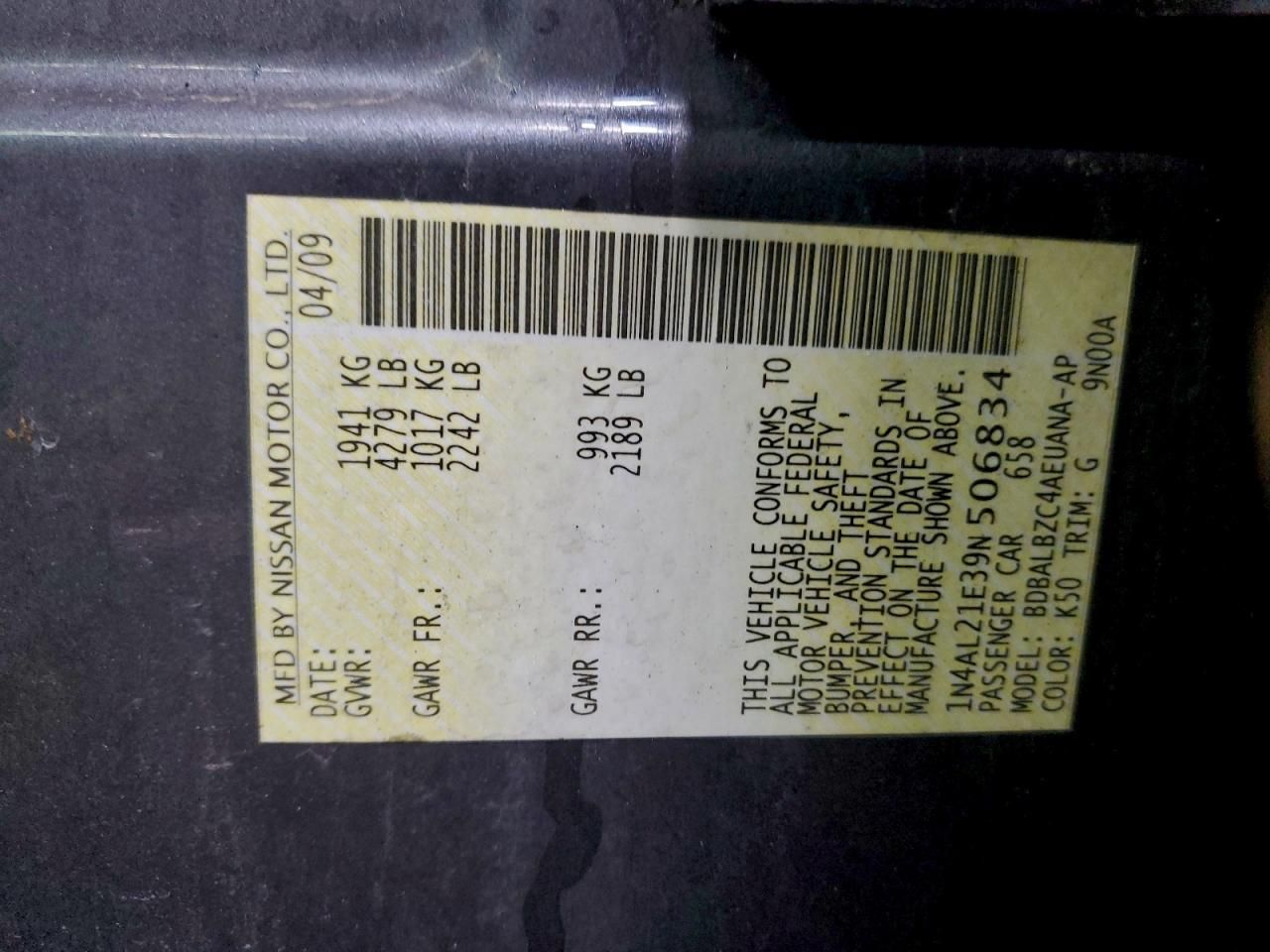 2009 Nissan Altima 2.5