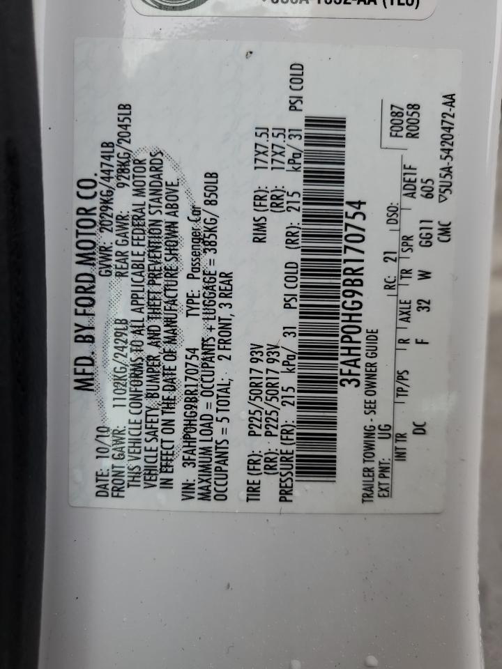 2011 Ford Fusion se
