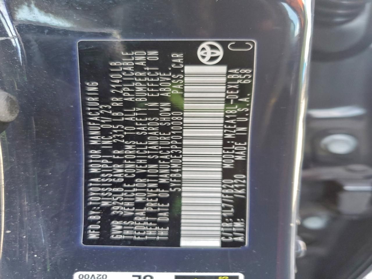 2023 Toyota Corolla le