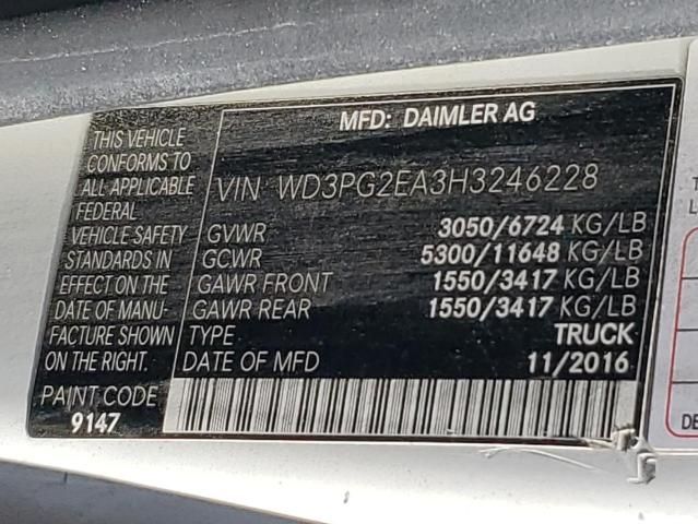 2017 Mercedes-Benz Metris Delivery van