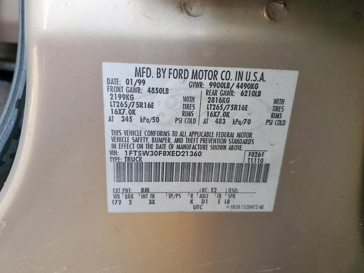 1999 Ford F350 SRW Super Duty