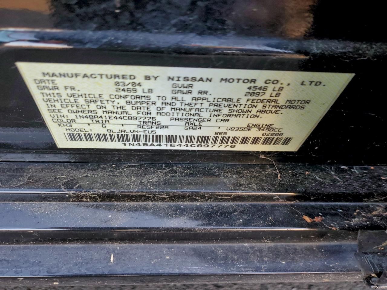 2004 Nissan Maxima se