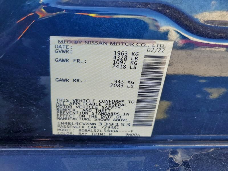 2022 Nissan Altima sr