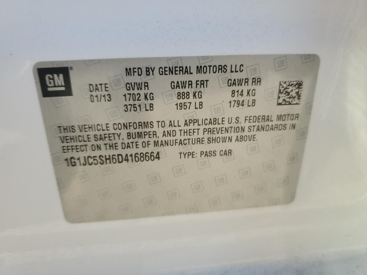 2013 Chevrolet Sonic lt