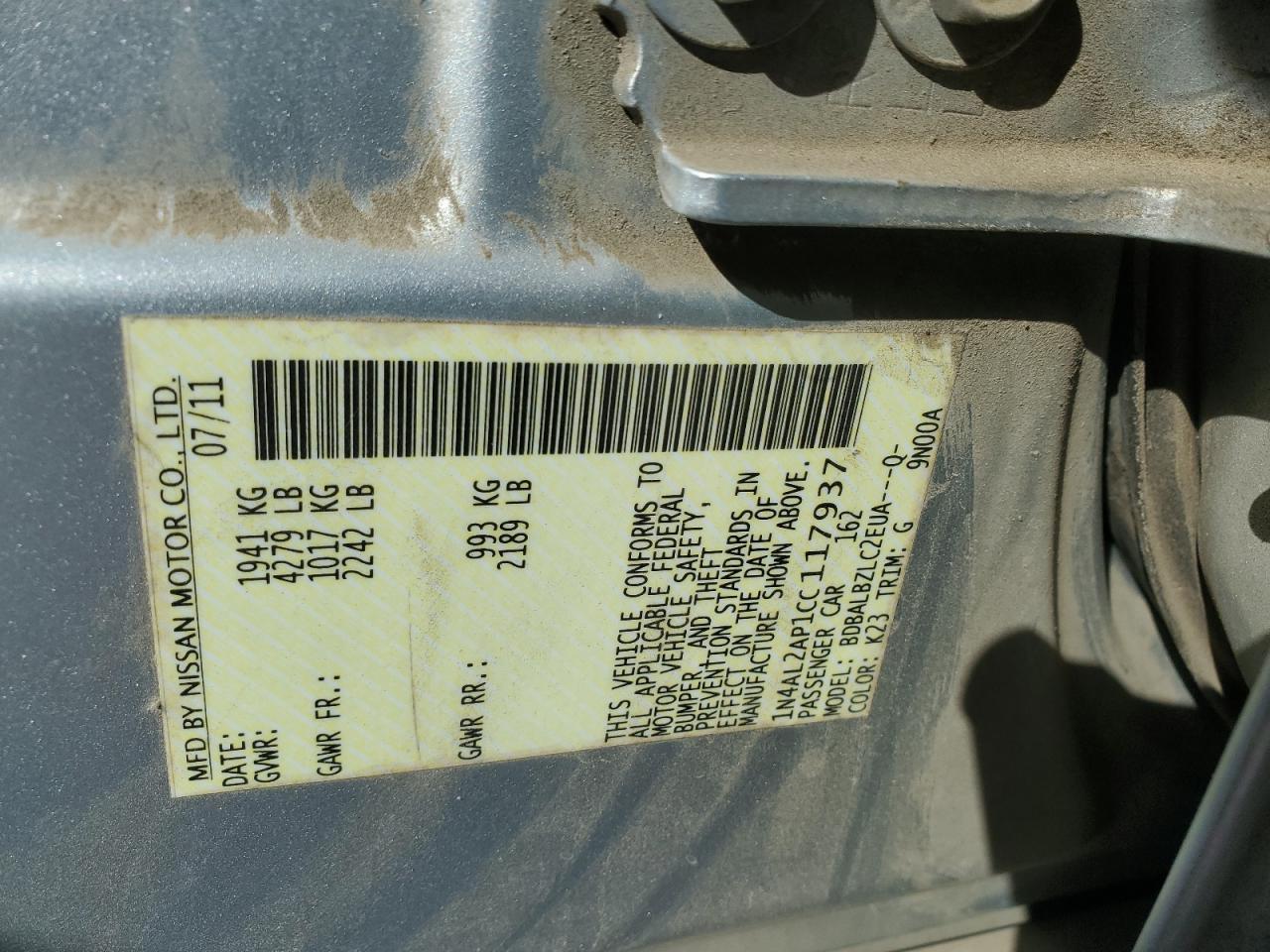 2012 Nissan Altima Base