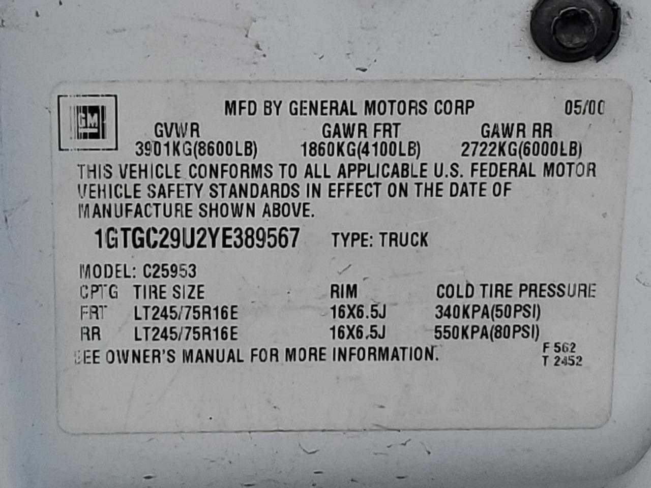 2000 GMC New Sierra C2500