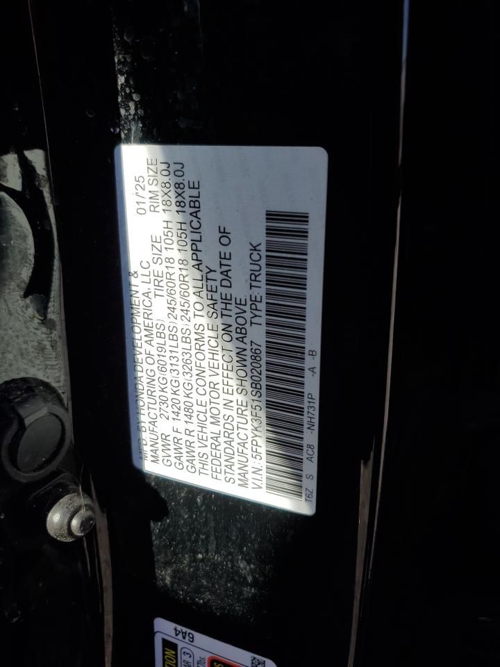 2025 Honda Ridgeline rtl