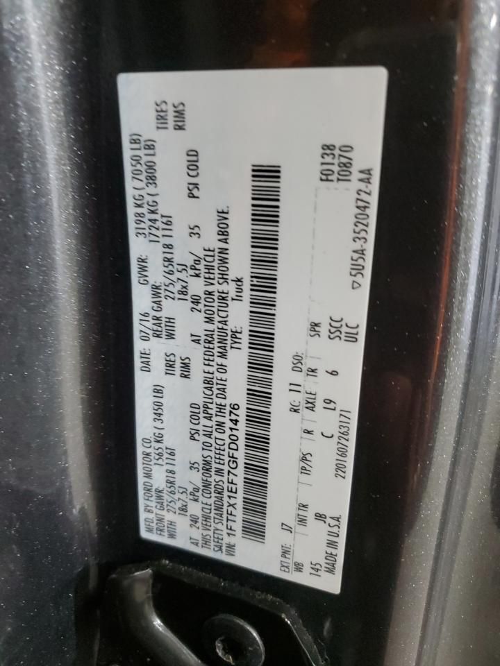 2016 Ford F150 Super cab