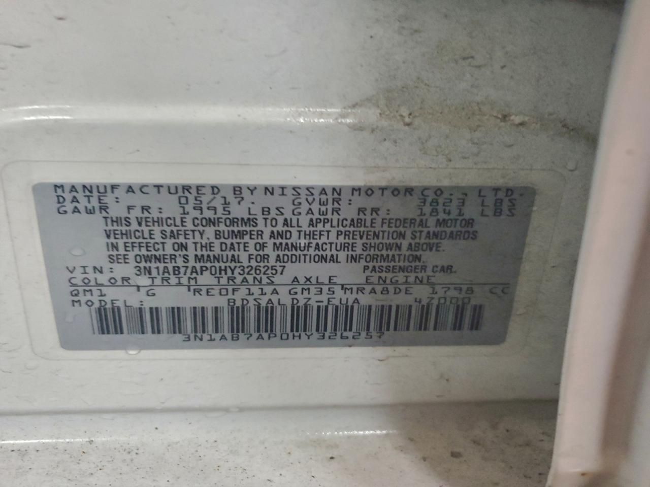 2017 Nissan Sentra s