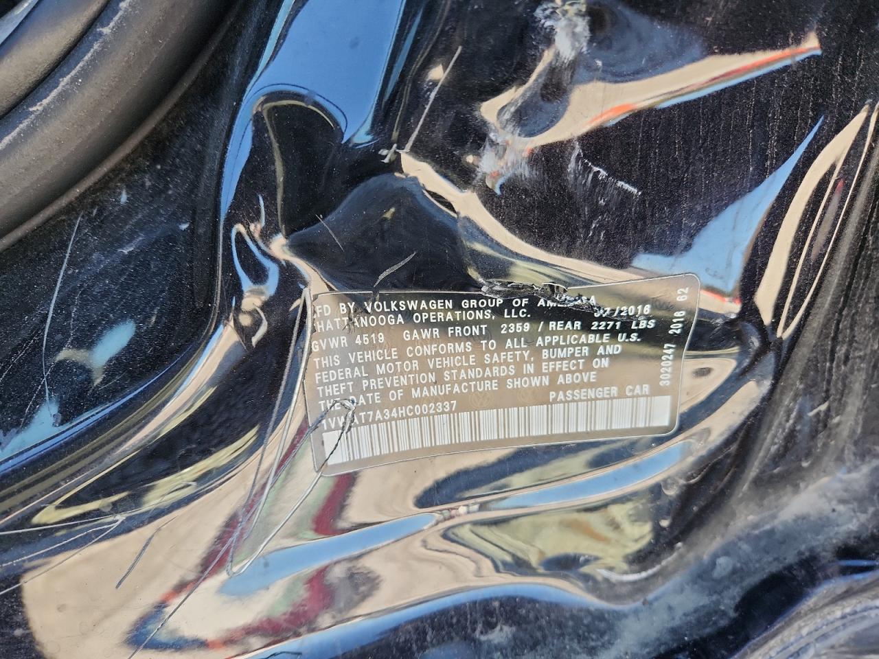 2017 Volkswagen Passat s