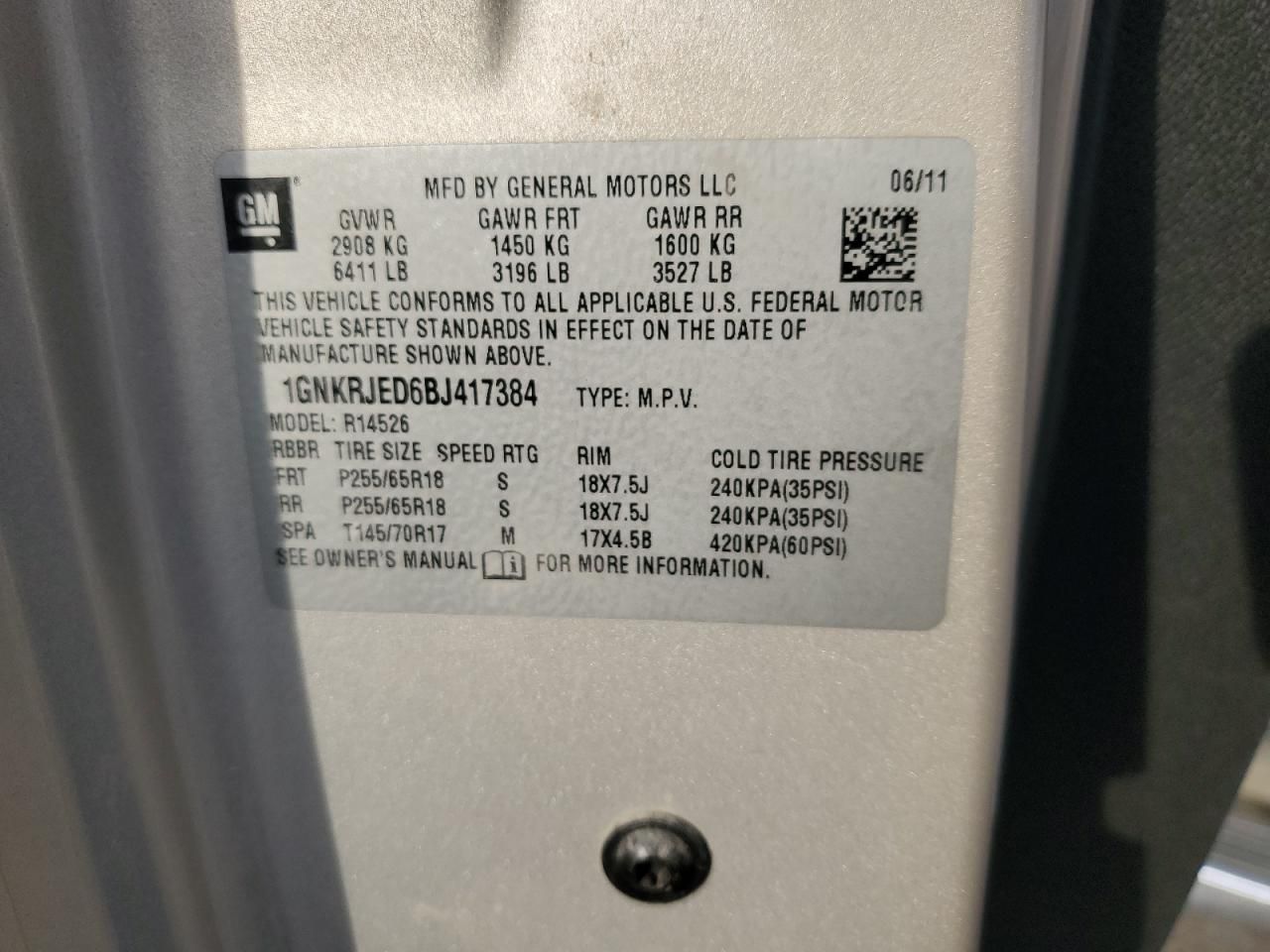 2011 Chevrolet Traverse lt