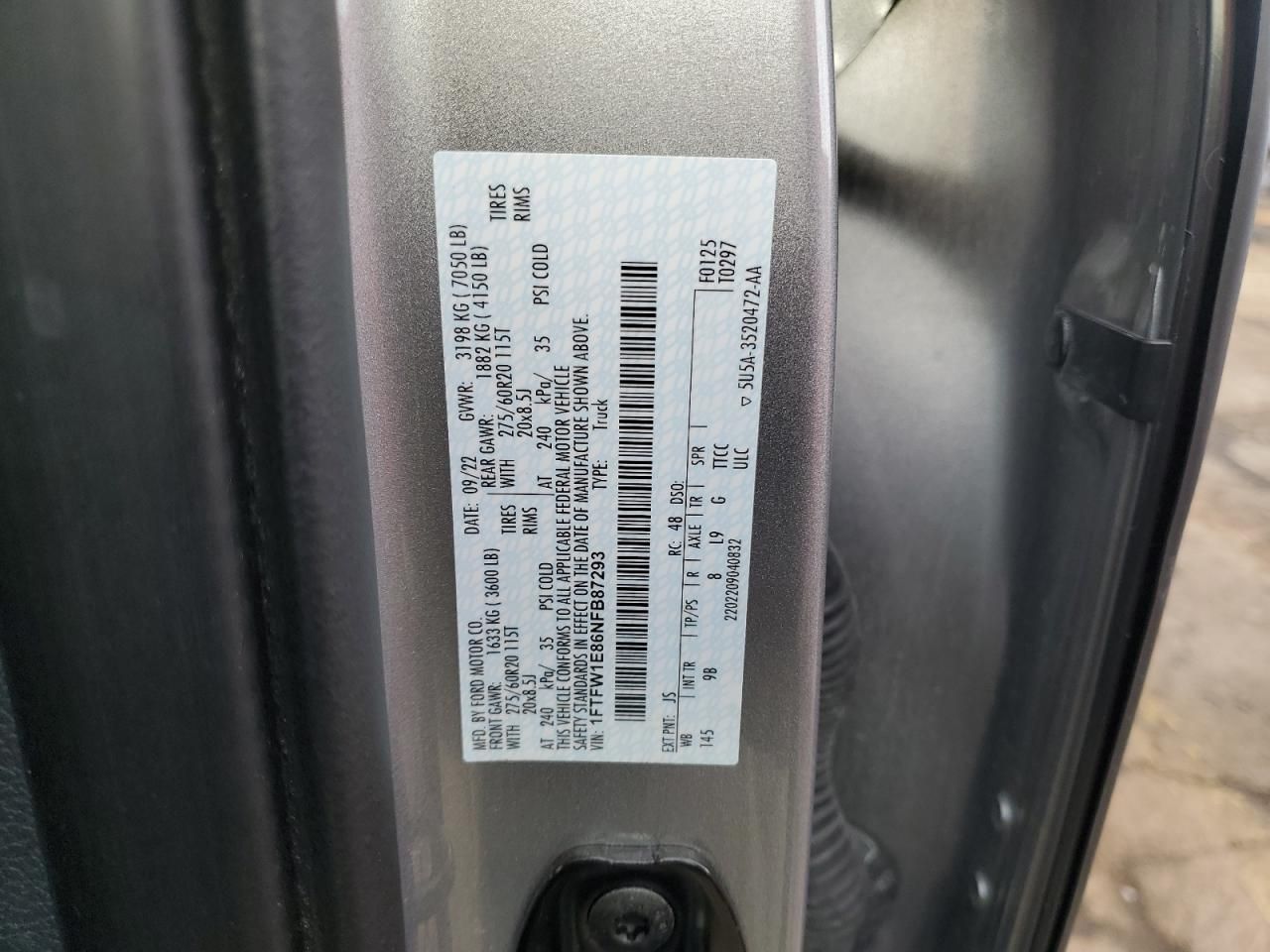 2022 Ford F150 Supercrew