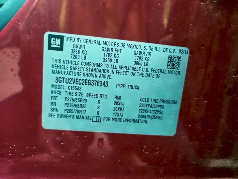 2014 GMC Sierra K1500 slt