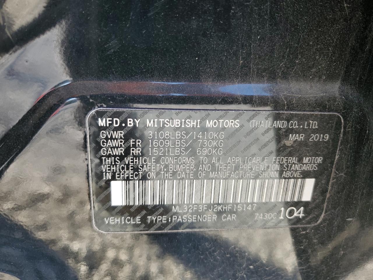 2019 Mitsubishi Mirage G4 es