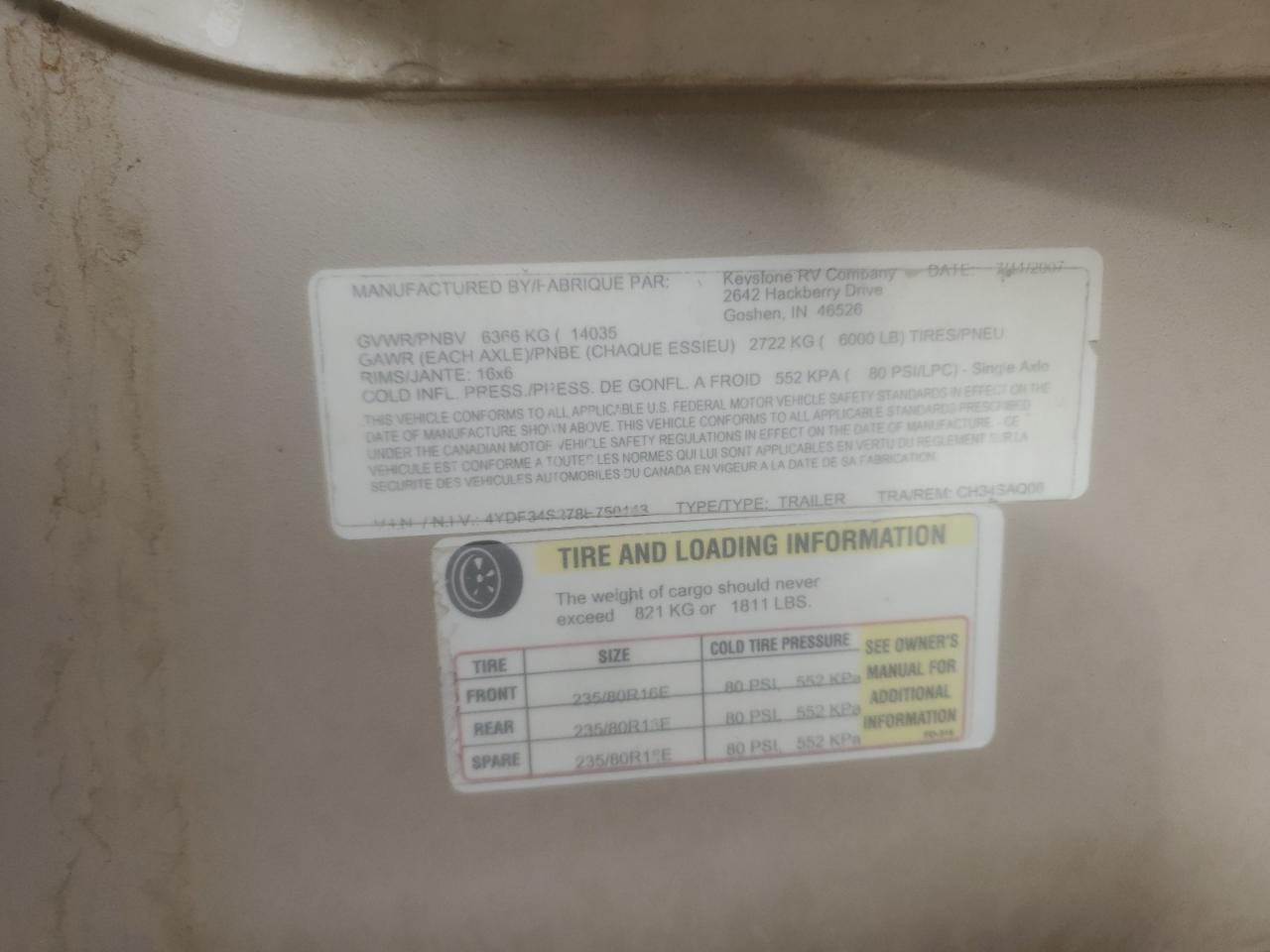 2008 Keystone Challenger Camper