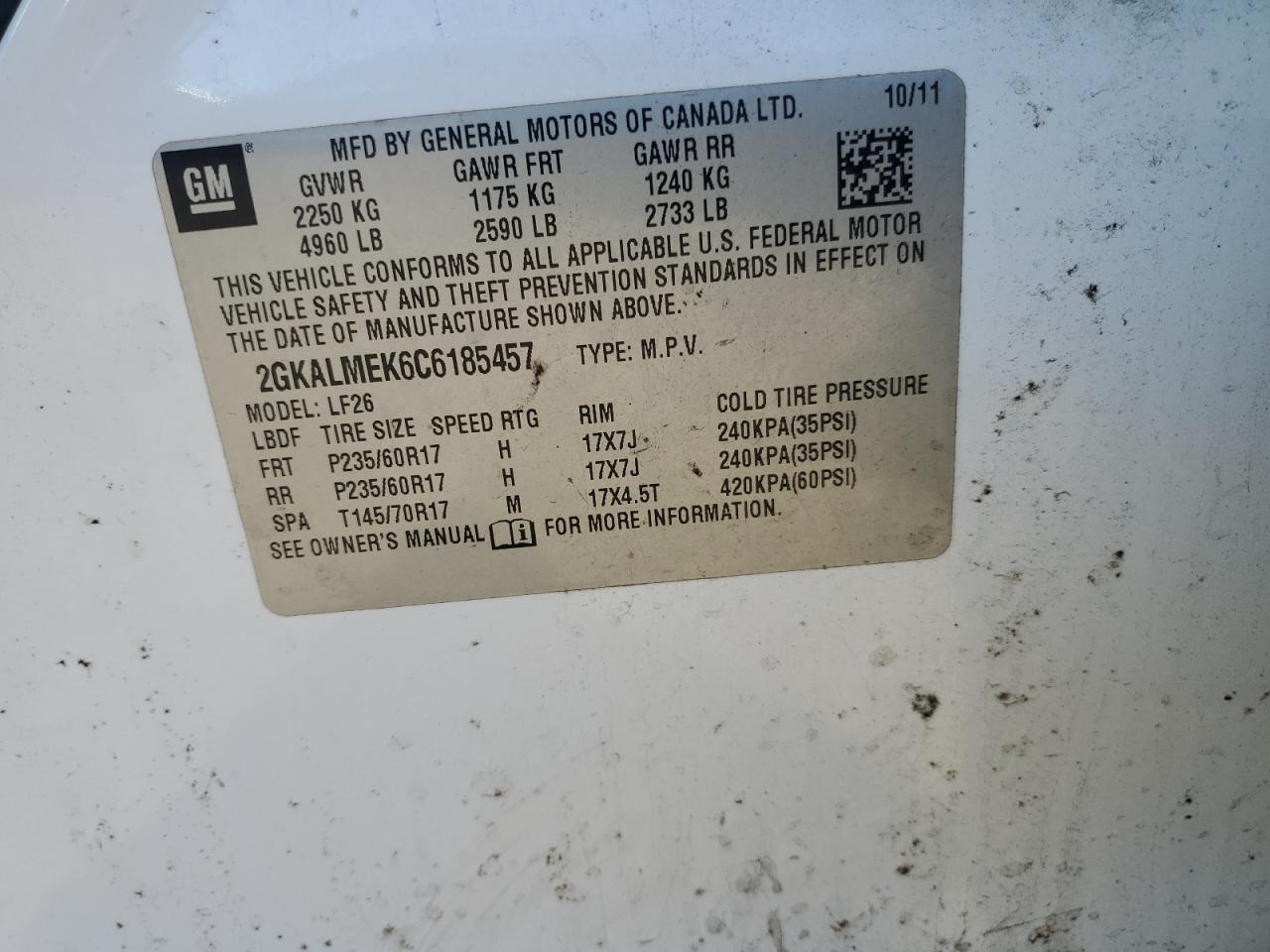 2012 GMC Terrain sle