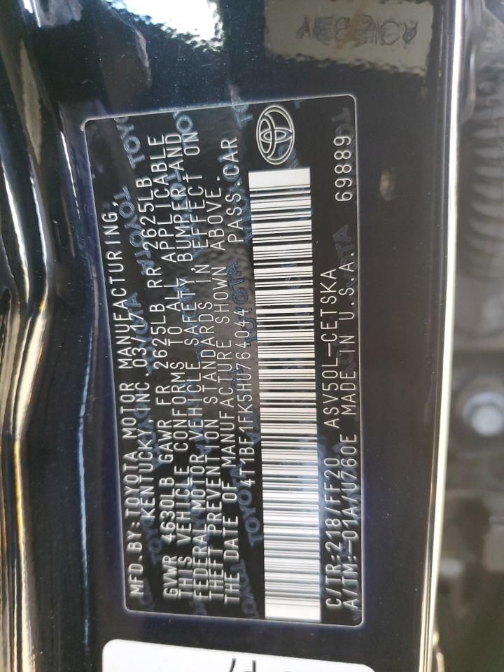 2017 Toyota Camry le