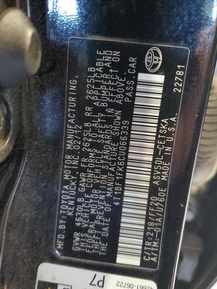 2012 Toyota Camry Base