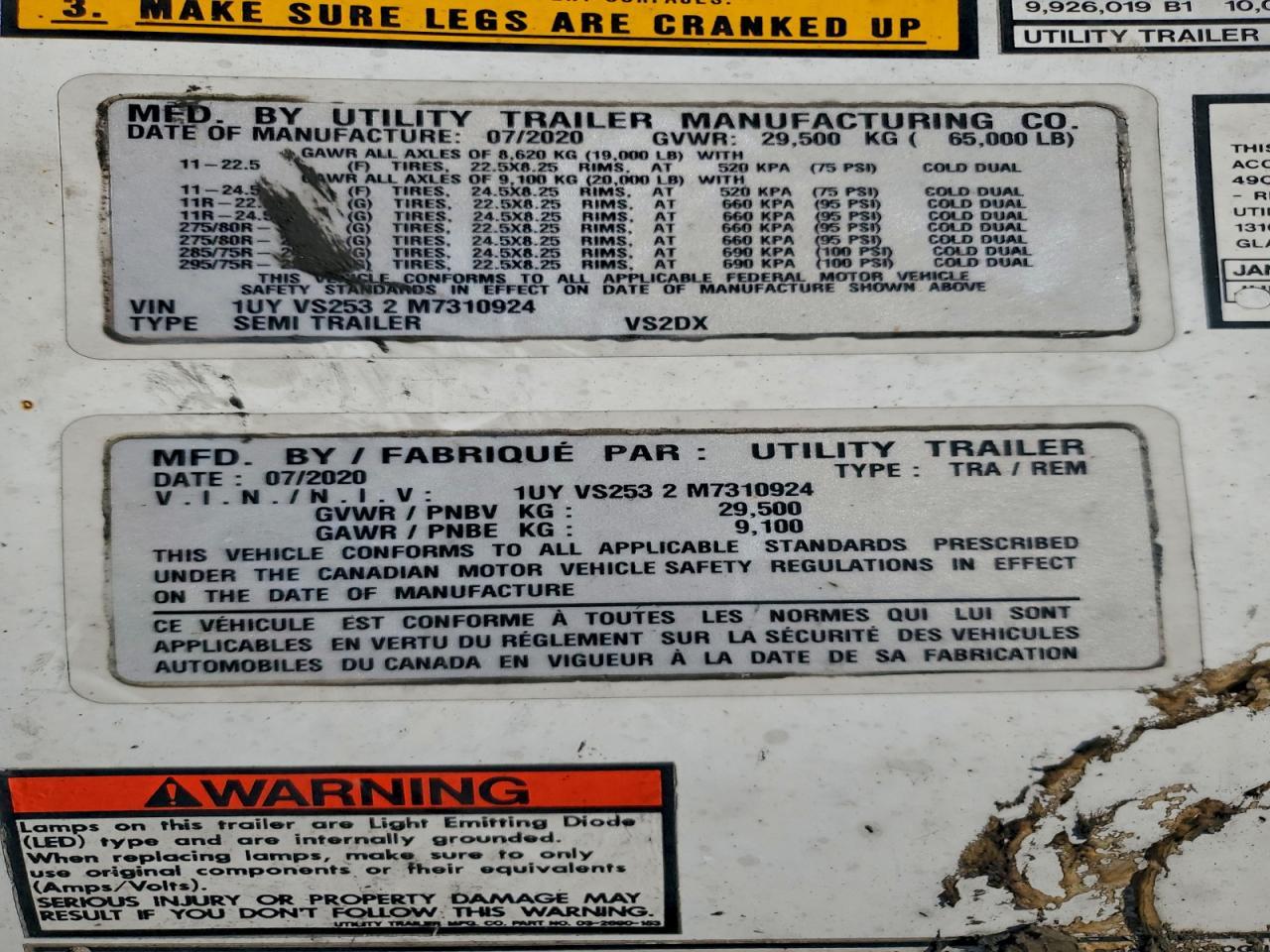 2021 Utility DRY Van Trailer