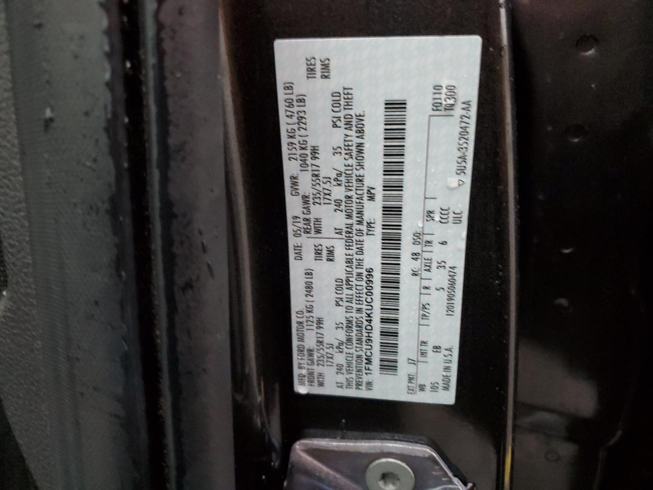2019 Ford Escape sel