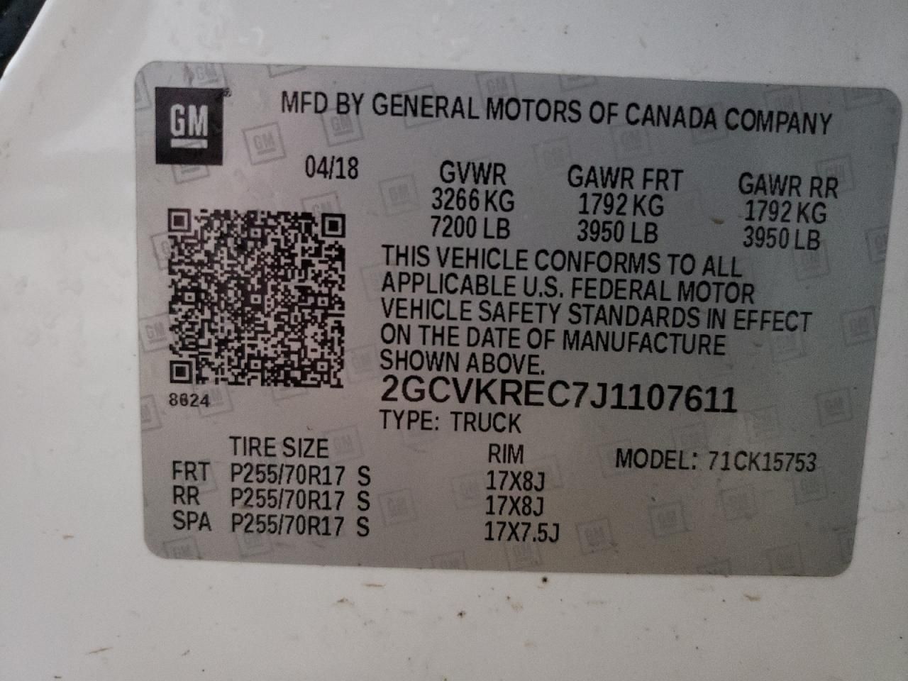 2018 Chevrolet Silverado K1500 lt