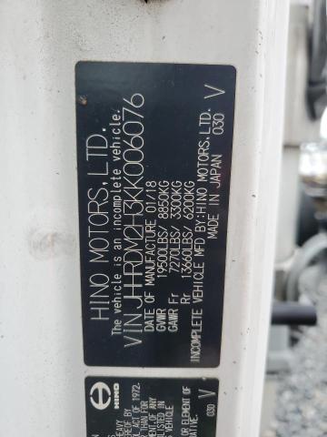 2019 Hino 195 Refrigerated BOX Truck