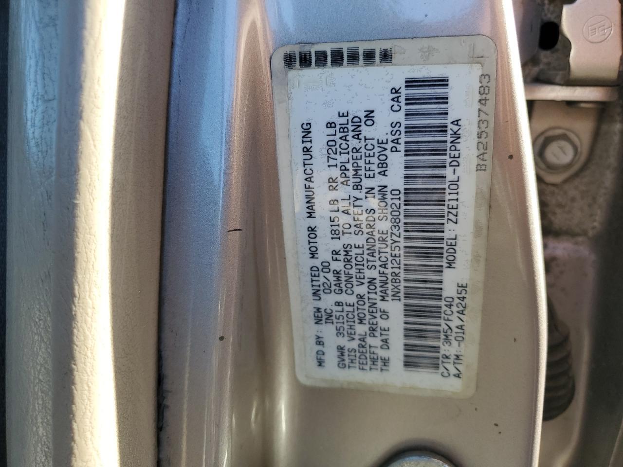 2000 Toyota Corolla ve