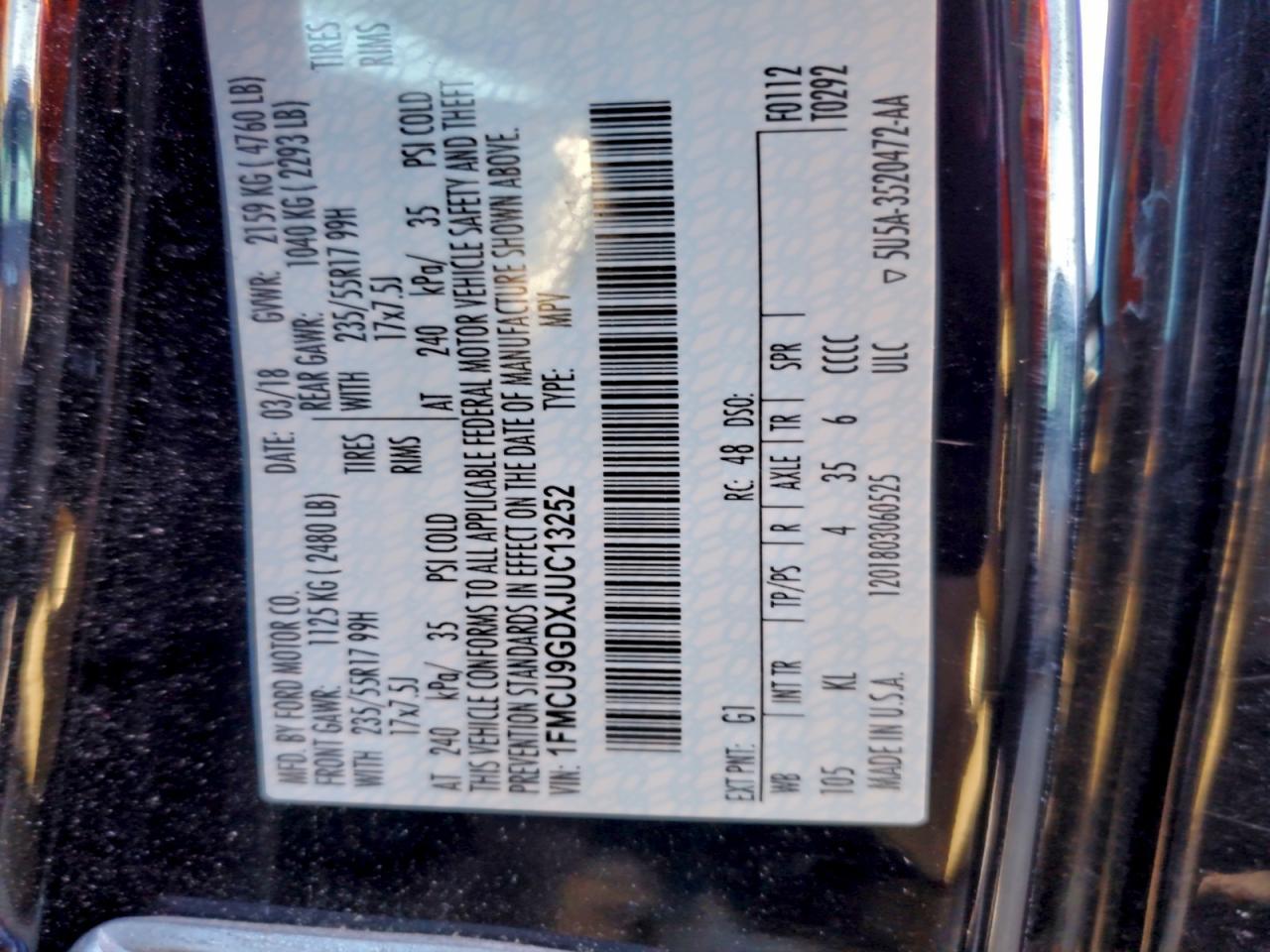 2018 Ford Escape se