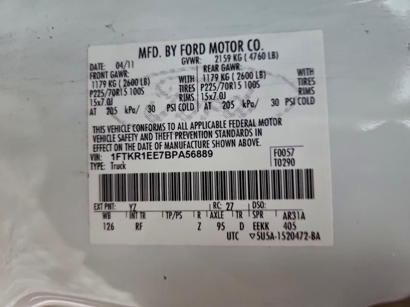 2011 Ford Ranger Super cab