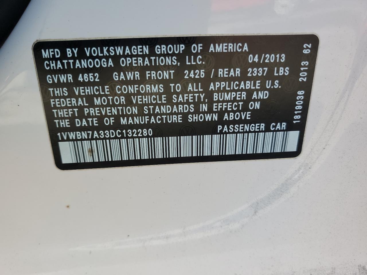 2013 Volkswagen Passat se