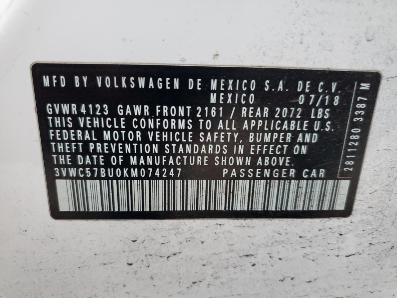 2019 Volkswagen Jetta s