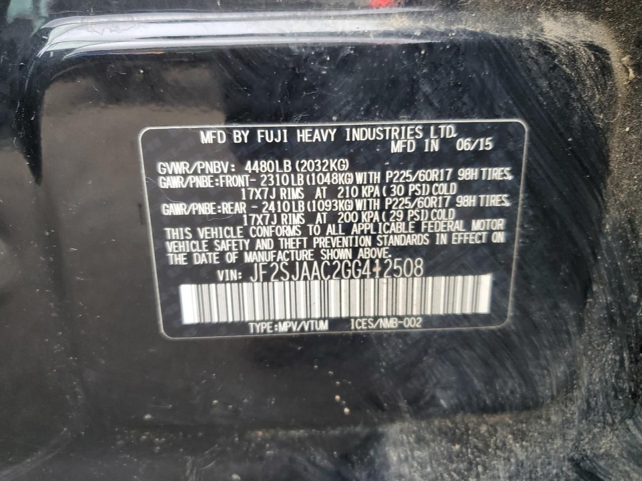 2016 Subaru Forester 2.5i