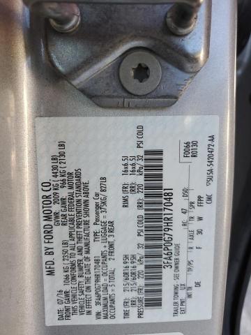2017 Ford Fusion s