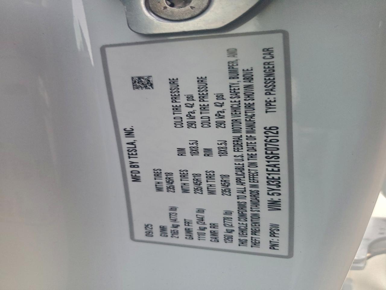 2025 Tesla Model 3