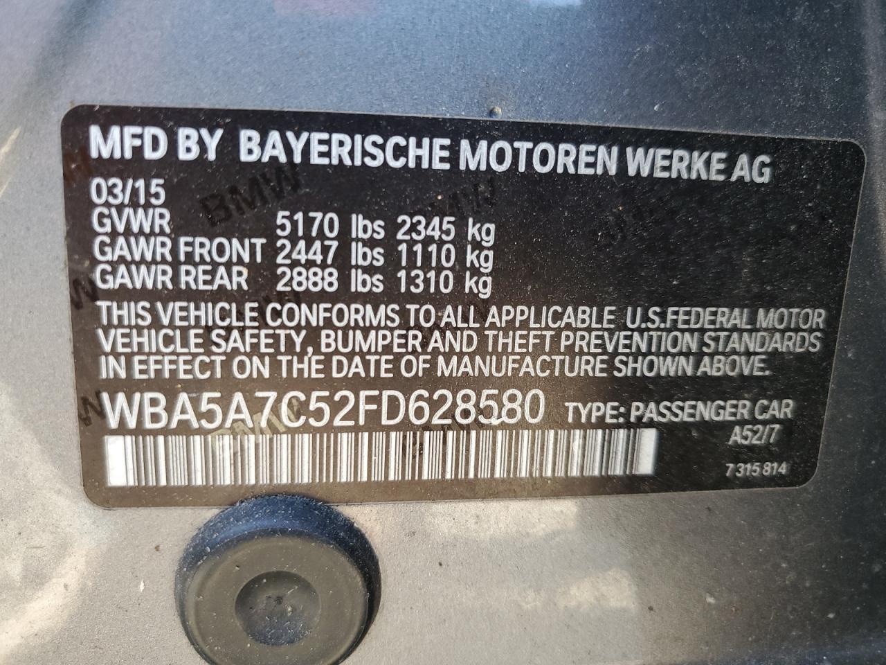 2015 BMW 528 xi