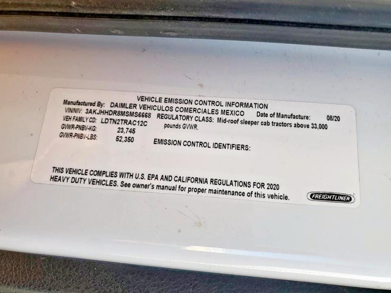 2021 Freightliner Cascadia 126 Semi Truck