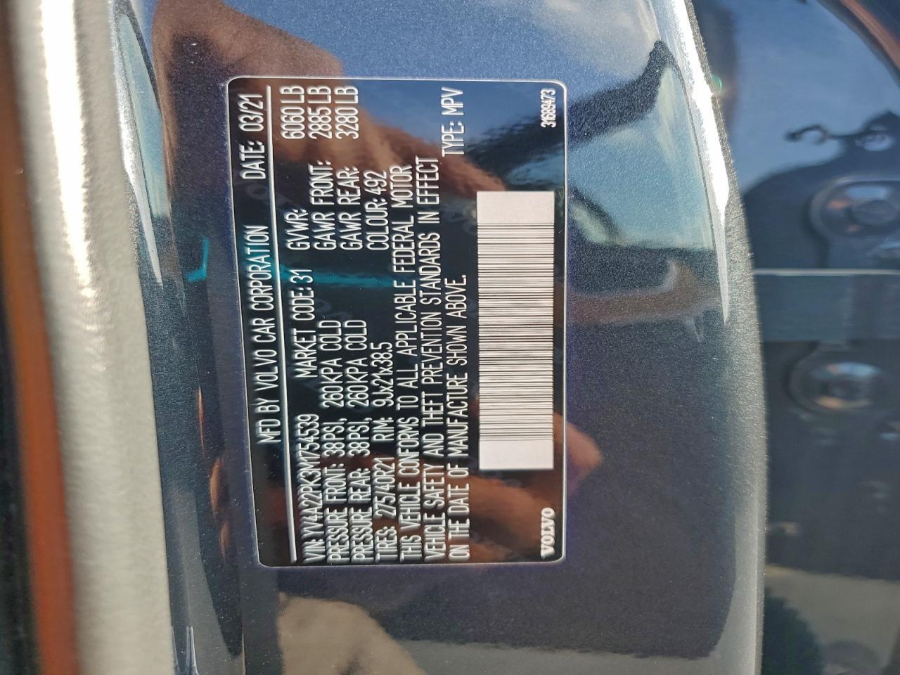 2021 Volvo Xc90 T6 Momentum