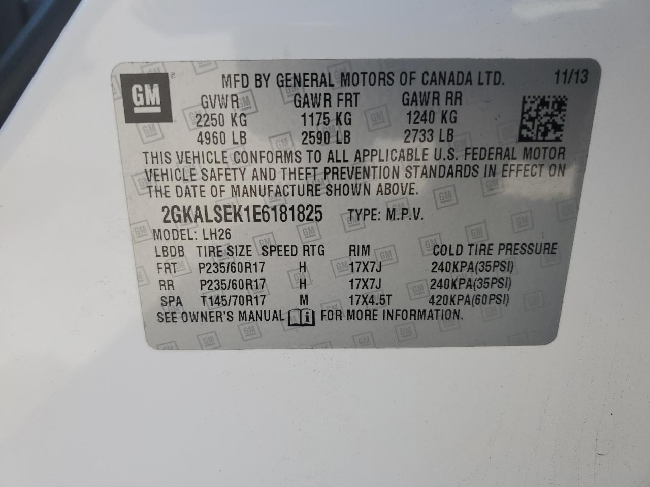 2014 GMC Terrain slt