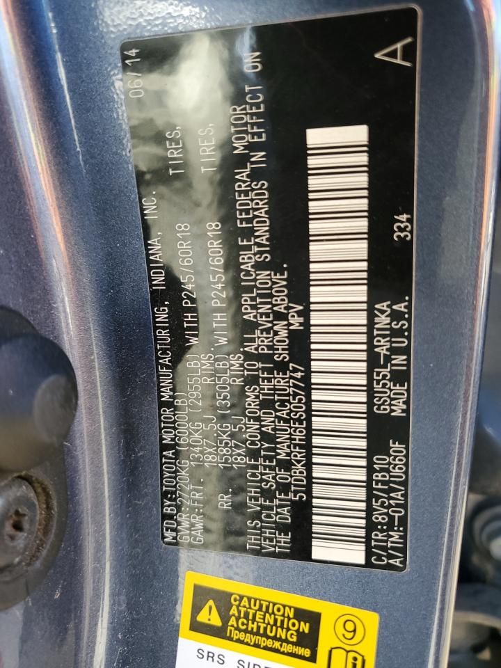 2014 Toyota Highlander le