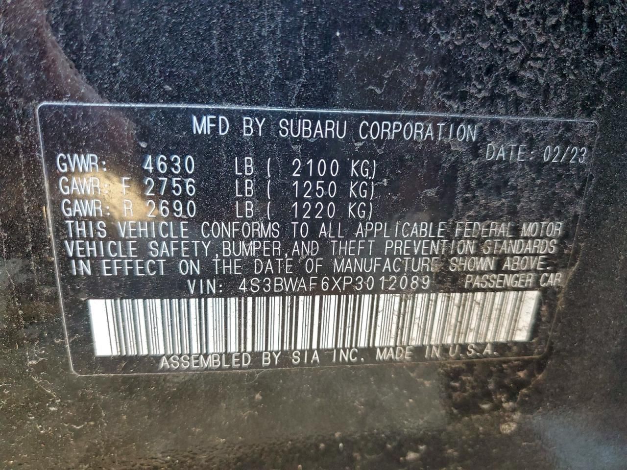 2023 Subaru Legacy Premium