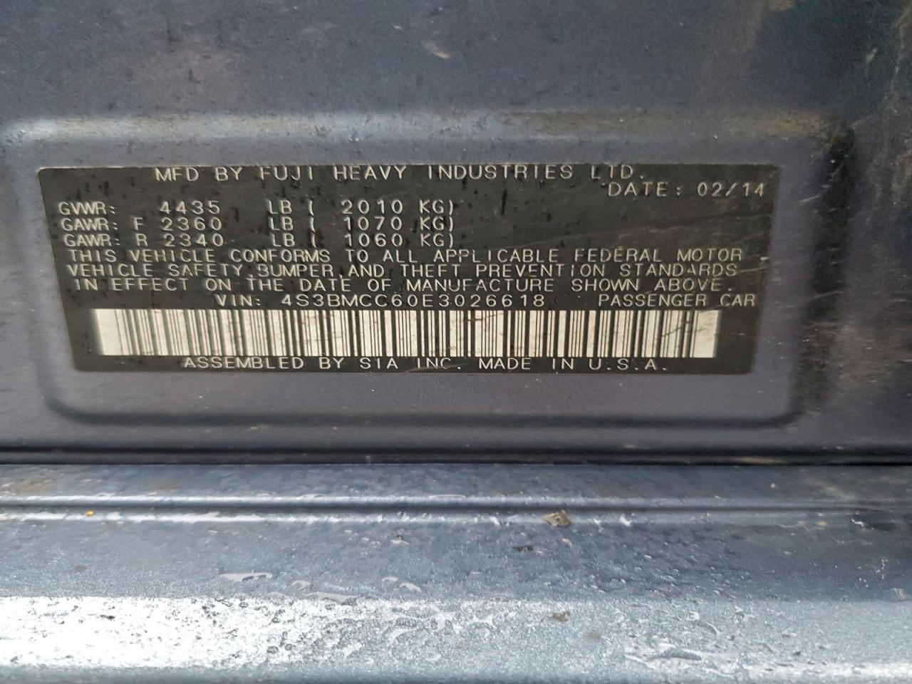 2014 Subaru Legacy 2.5i Premium