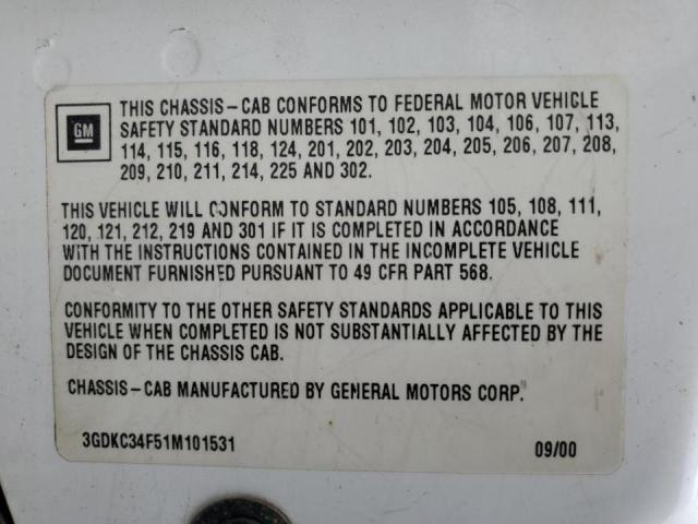 2001 GMC Sierra 3500 Flatbed Truck