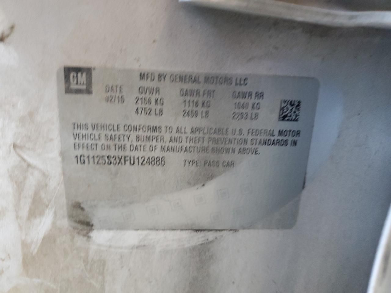 2015 Chevrolet Impala lt