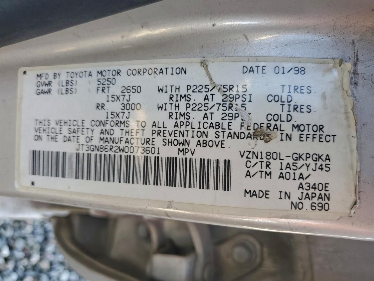 1998 Toyota 4runner SR5