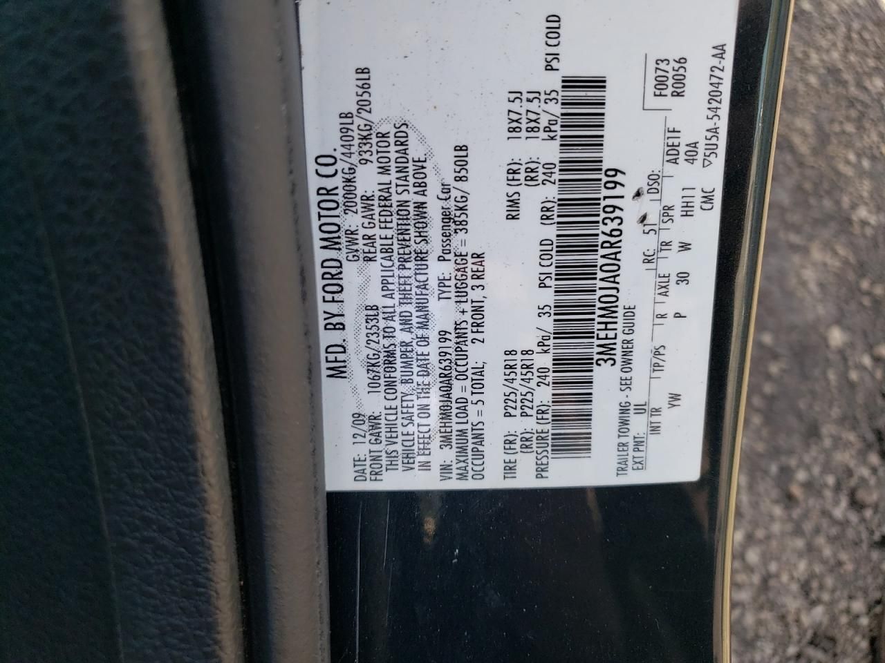 2010 Mercury Milan Premier