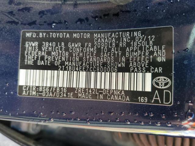 2012 Toyota Corolla Base