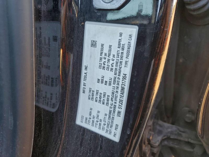 2022 Tesla Model 3