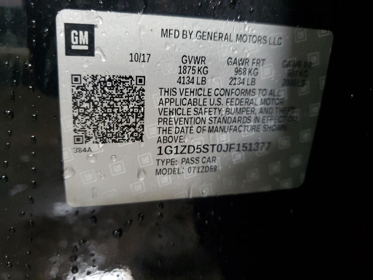 2018 Chevrolet Malibu lt