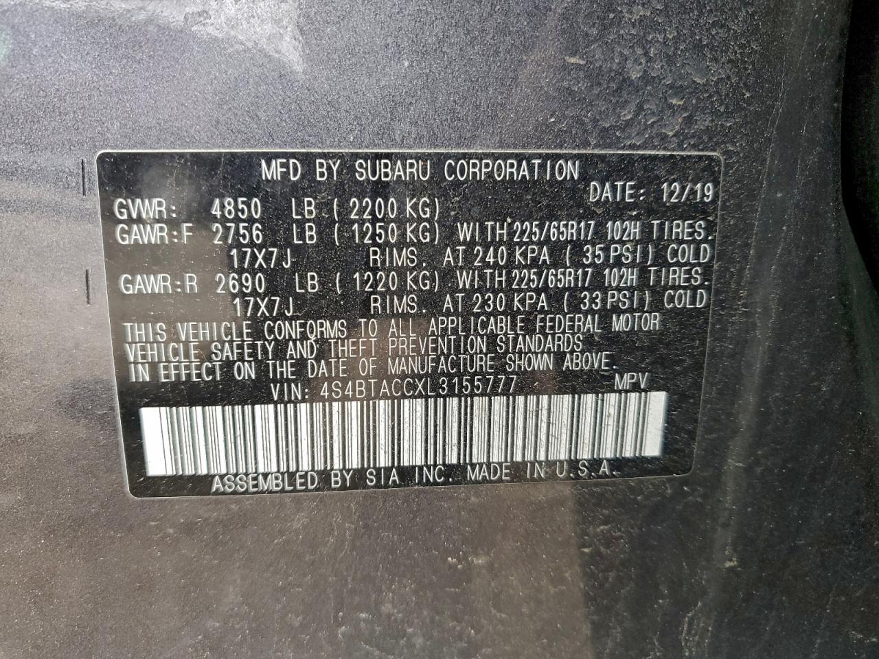 2020 Subaru Outback Premium