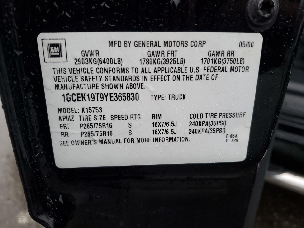 2000 Chevrolet Silverado K1500